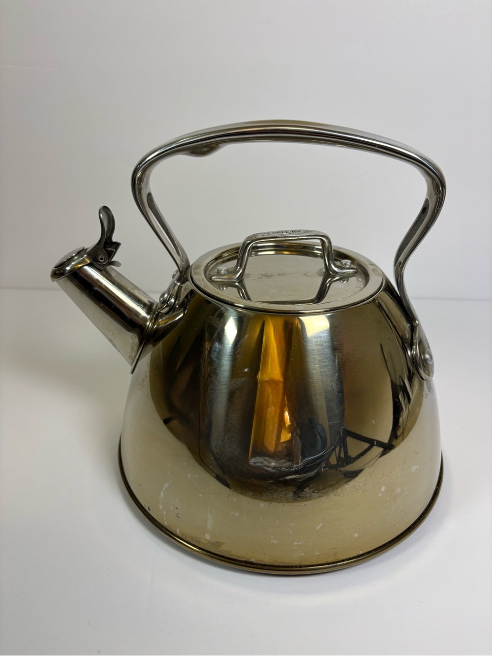 All Clad 2 Qt Stainless Steel Teapot Whistle Induction Tea Kettle